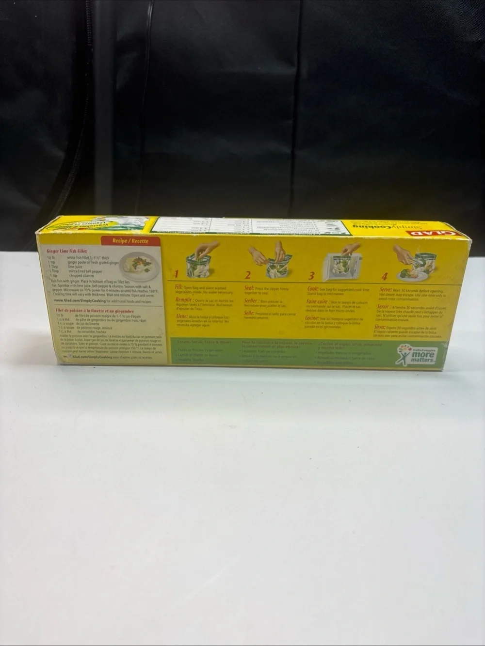 New Box of 10 Glad Simply Cooking Microwave Cooking Steaming Bags Discontinued
